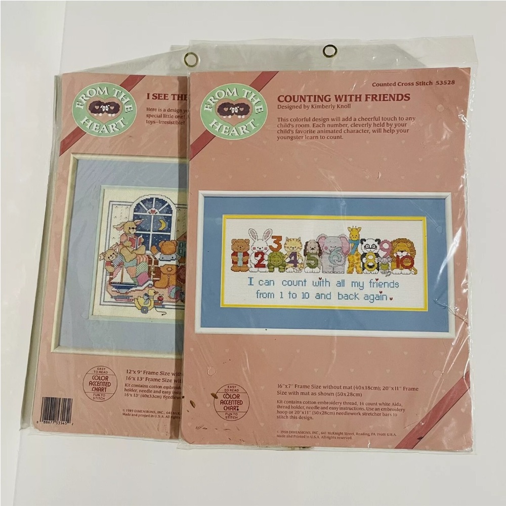 From The Heart Dimensions I See The Moon/Counting With Friends Cross Stitch Kit
